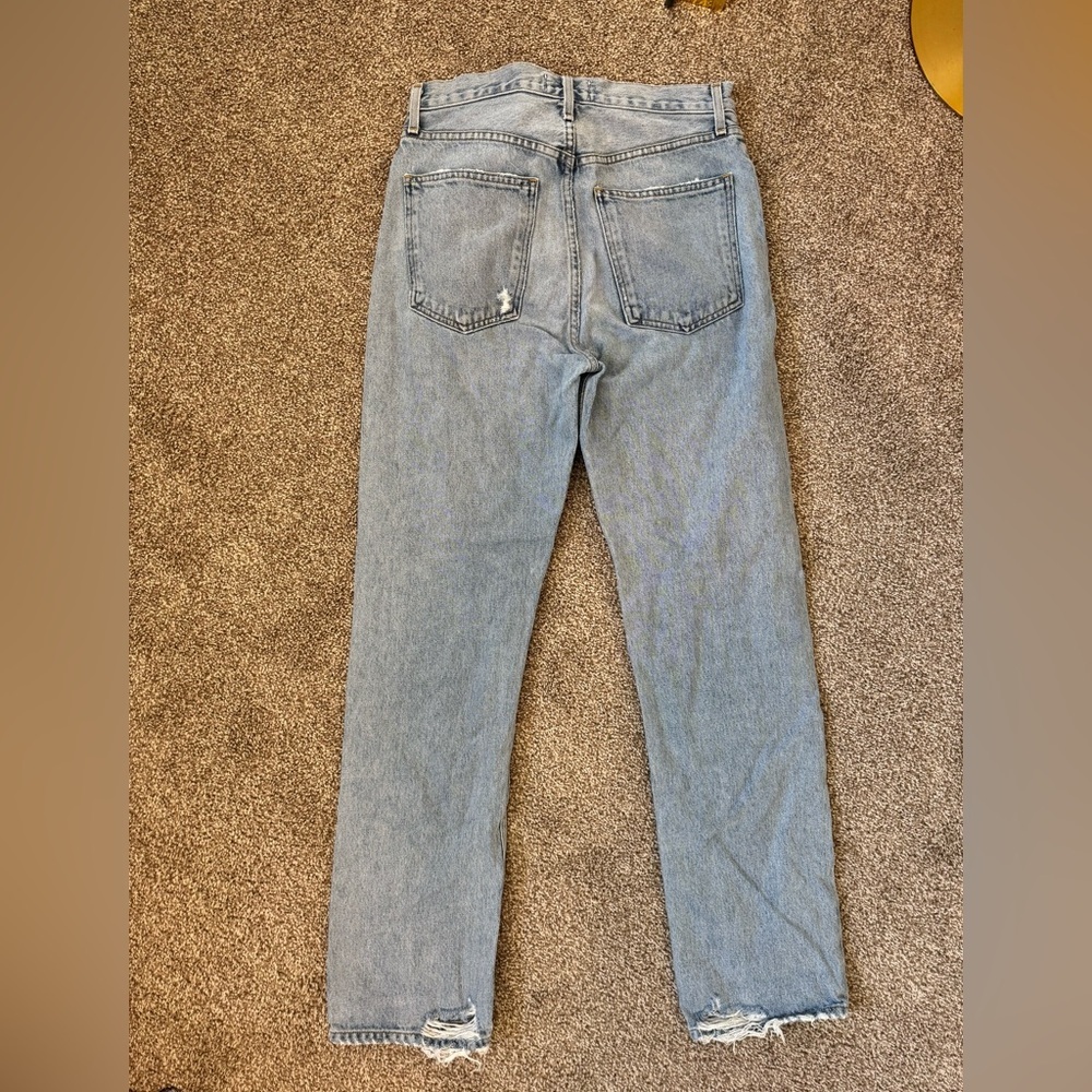 Agolde Women's Light Blue Straight Leg Jeans - Picture 7 of 7